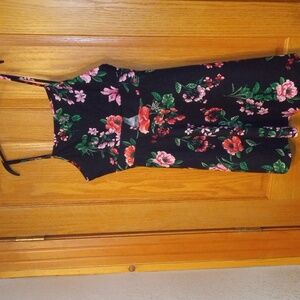 Black dress with flowers